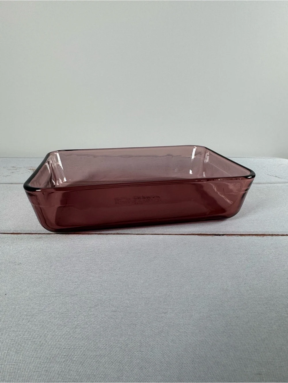 Vintage Pyrex Cranberry 3 Cup Rectangular Baking Dish 7210